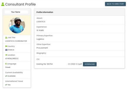 HLA member profile screenshot